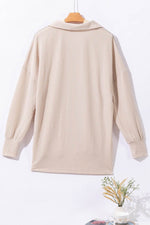 Sequin Button Up Dropped Shoulder Jacket - Amexza