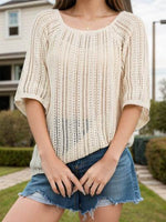 Openwork Round Neck Cover-Up for a perfect OOTD – dress to impress outfits from Amexza