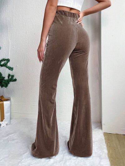 High Waist Flare Pants - Amexza