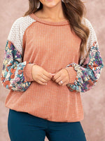 Exposed Seam Round Neck Blouse - Amexza