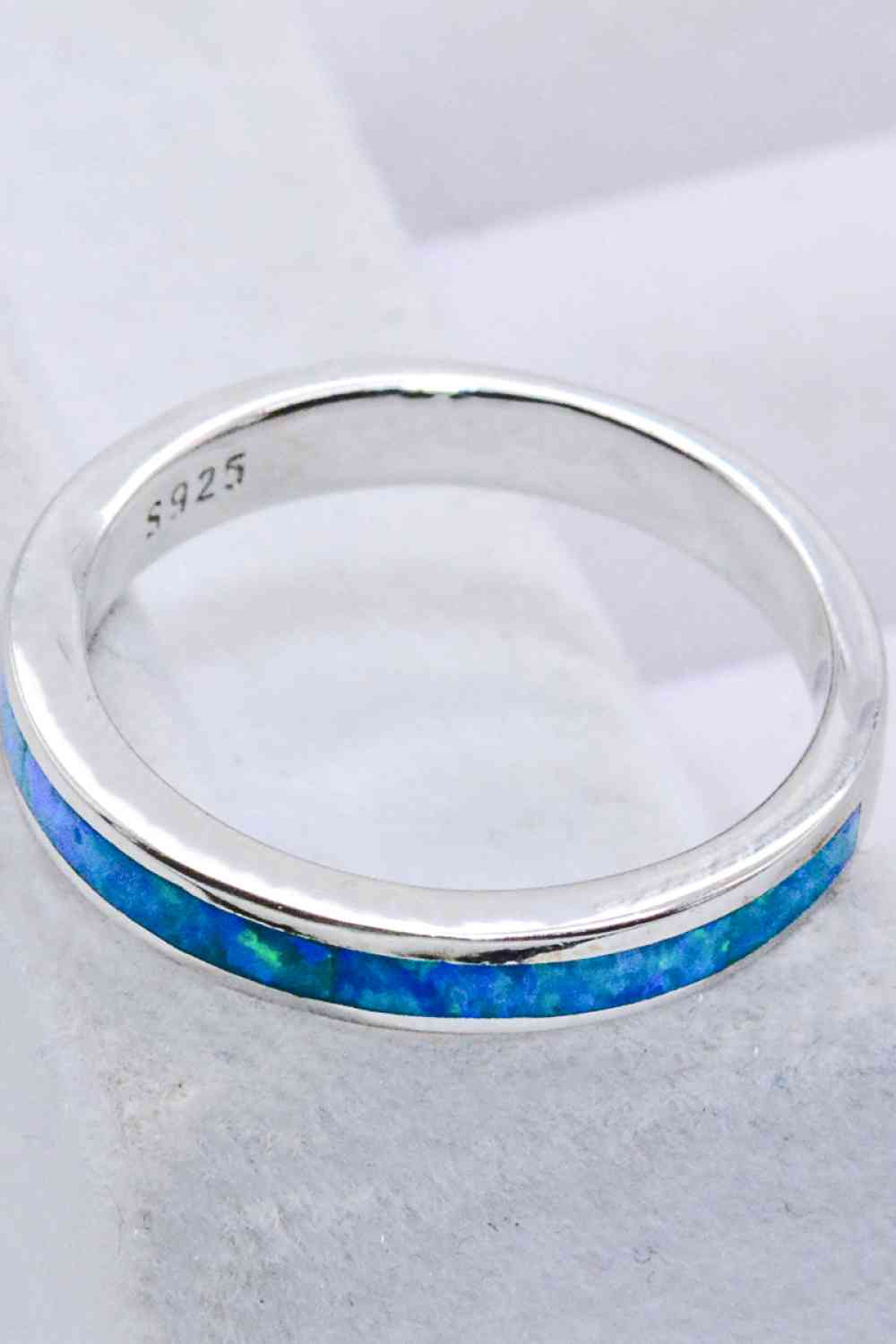 925 Sterling Silver Opal Ring in Sky Blue for a perfect OOTD – dress to impress outfits from Amexza