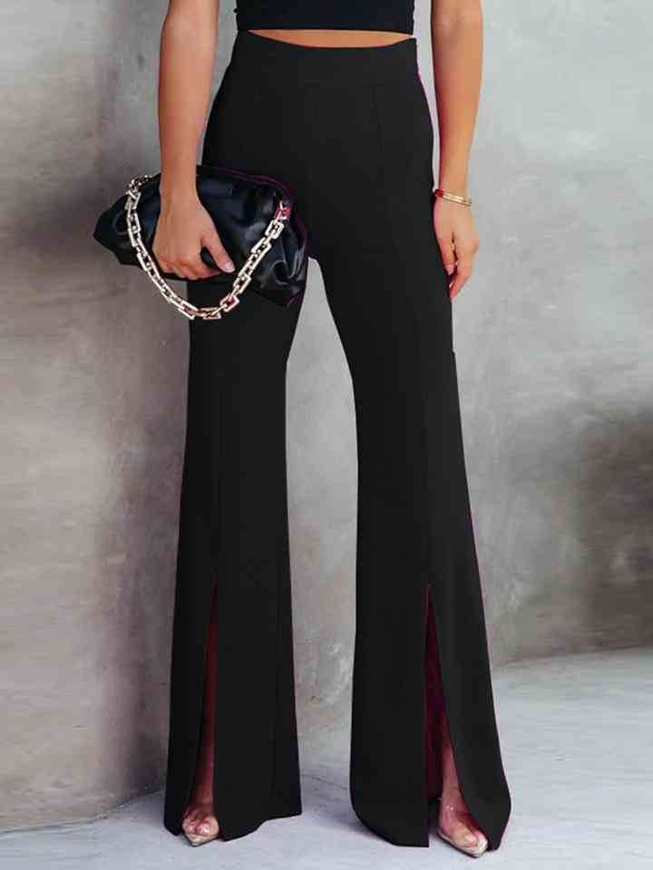 Front Slit Flare Leg Pants for a perfect OOTD – dress to impress outfits from Amexza