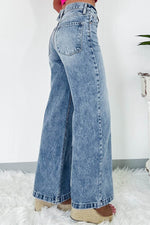 High Waist Wide Leg Jeans - Amexza
