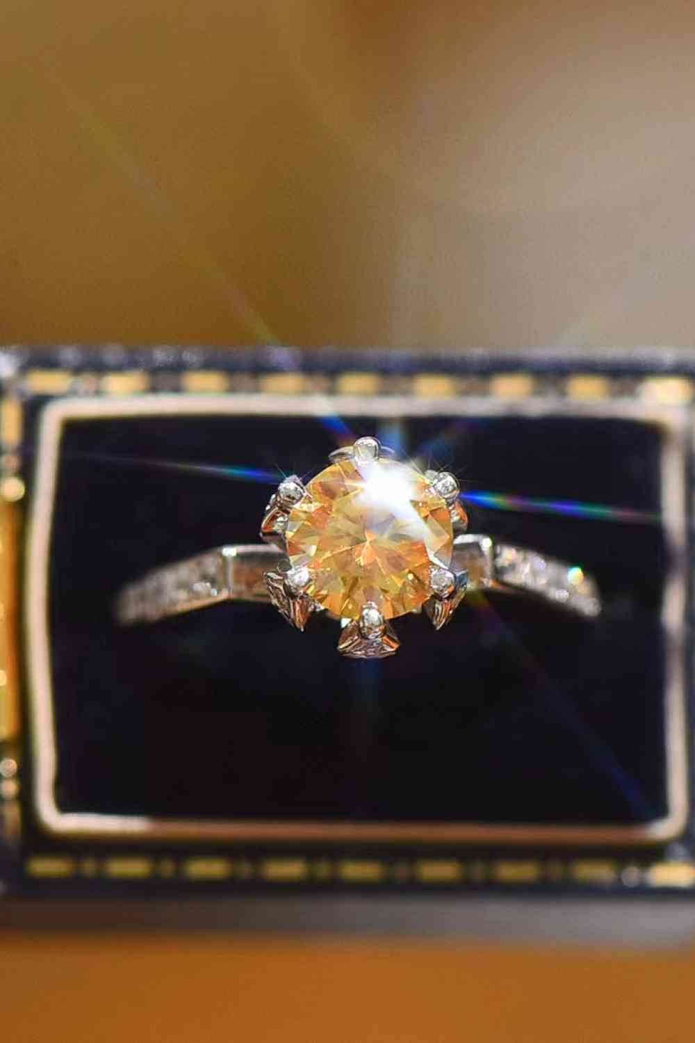 You'are My Lover 2 Carat Moissanite Ring Yellow for a perfect OOTD – dress to impress outfits from Amexza