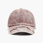 Fringe Adjustable Cotton Baseball Cap Dusty Pink One Size for a perfect OOTD – dress to impress outfits from Amexza