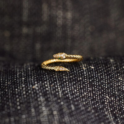 Snake Shape 18K Gold-Plated Bypass Ring for a perfect OOTD – dress to impress outfits from Amexza