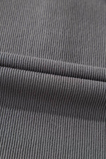 Textured Contrast Stitching Raglan Sleeve Top - Amexza