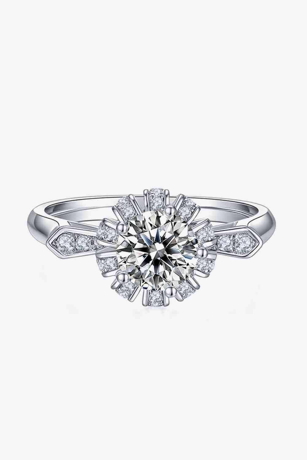 1 Carat Moissanite 925 Sterling Silver Ring for a perfect OOTD – dress to impress outfits from Amexza