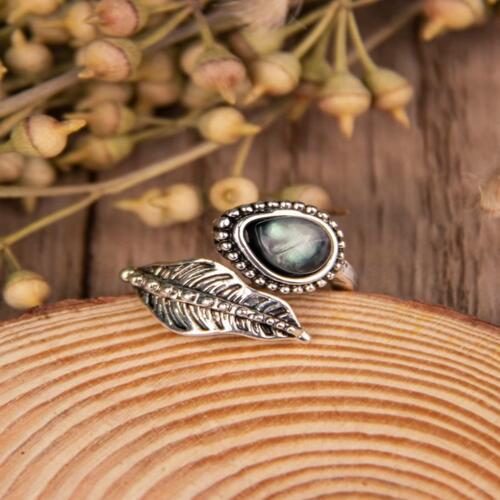 Alloy Moonstone Leaf Bypass Ring for a perfect OOTD – dress to impress outfits from Amexza