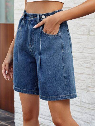 High Waist Denim Shorts with Pockets for a perfect OOTD – dress to impress outfits from Amexza