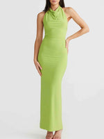 Backless Slit Sleeveless Bodycon Maxi Dress