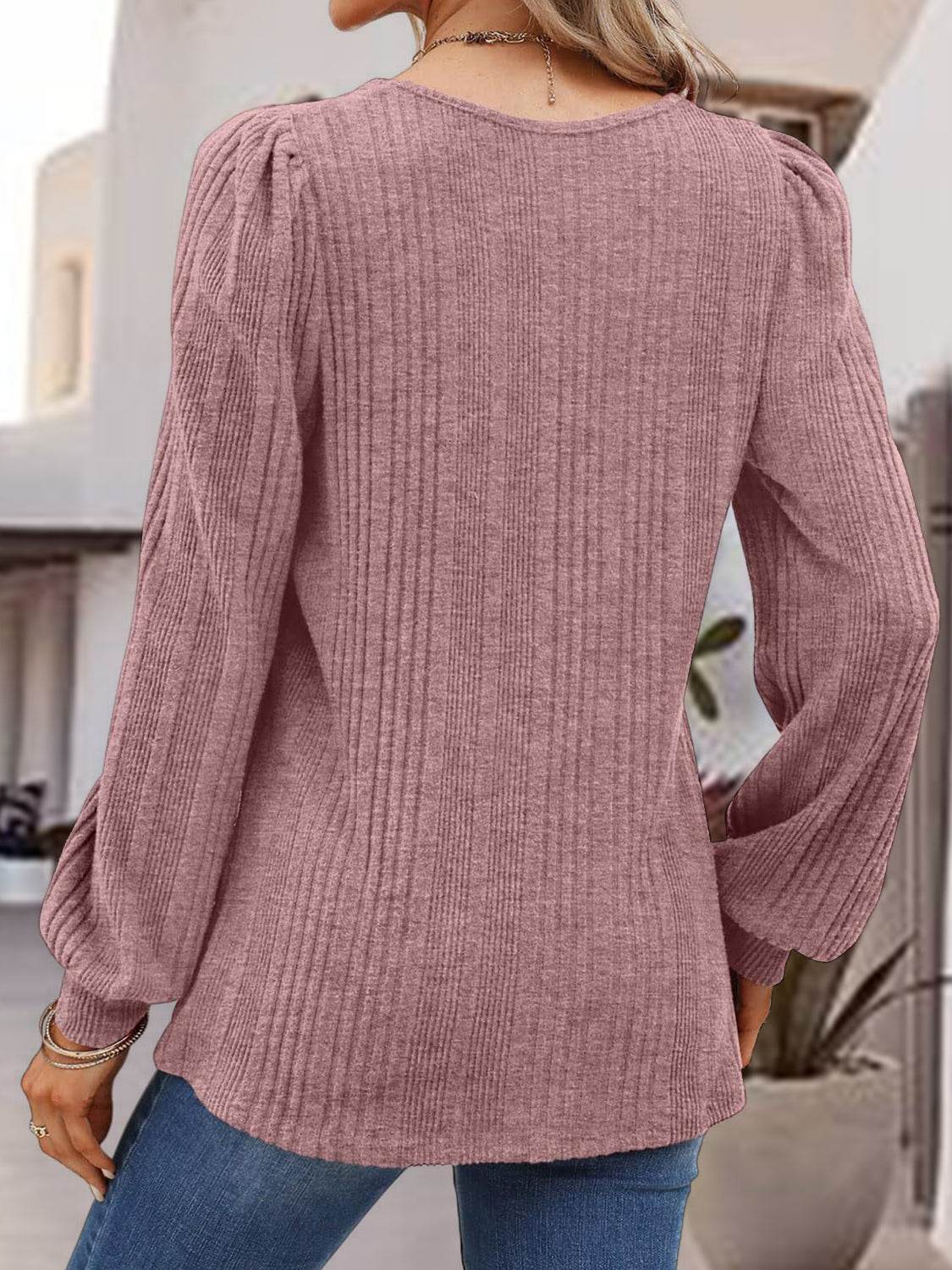 Square Neck Long Sleeve Top for a perfect OOTD – dress to impress outfits from Amexza