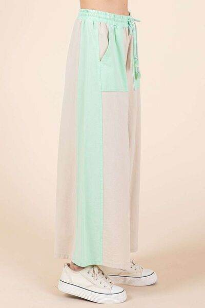 Mittoshop Color Block Wide Leg Pants for a perfect OOTD – dress to impress outfits from Amexza