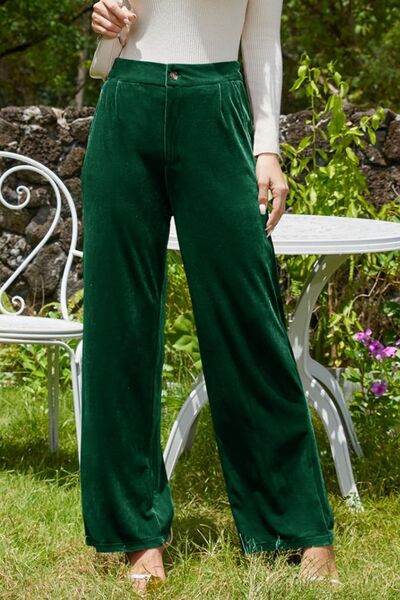 Velvet Wide Leg Pants with Pockets for a perfect OOTD – dress to impress outfits from Amexza