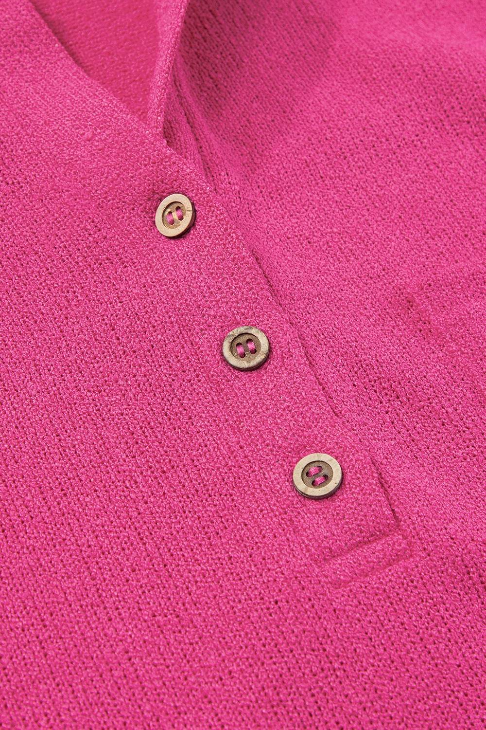 Exposed Seam Detail Henley Knit Hoodie for a perfect OOTD – dress to impress outfits from Amexza