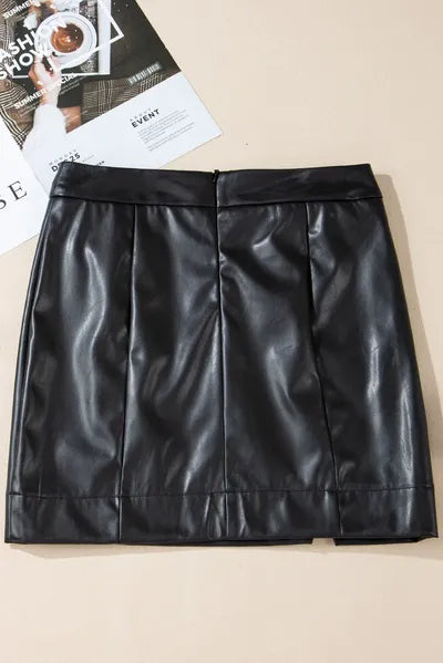 PU Leather Mini Skirt for a perfect OOTD – dress to impress outfits from Amexza