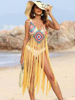 Fringe Spaghetti Strap Cover-Up for a perfect OOTD – dress to impress outfits from Amexza