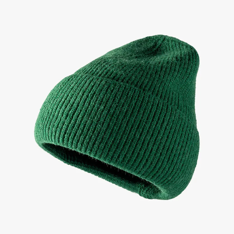 Thermal Solid Knit Hat Dark Green One Size for a perfect OOTD – dress to impress outfits from Amexza
