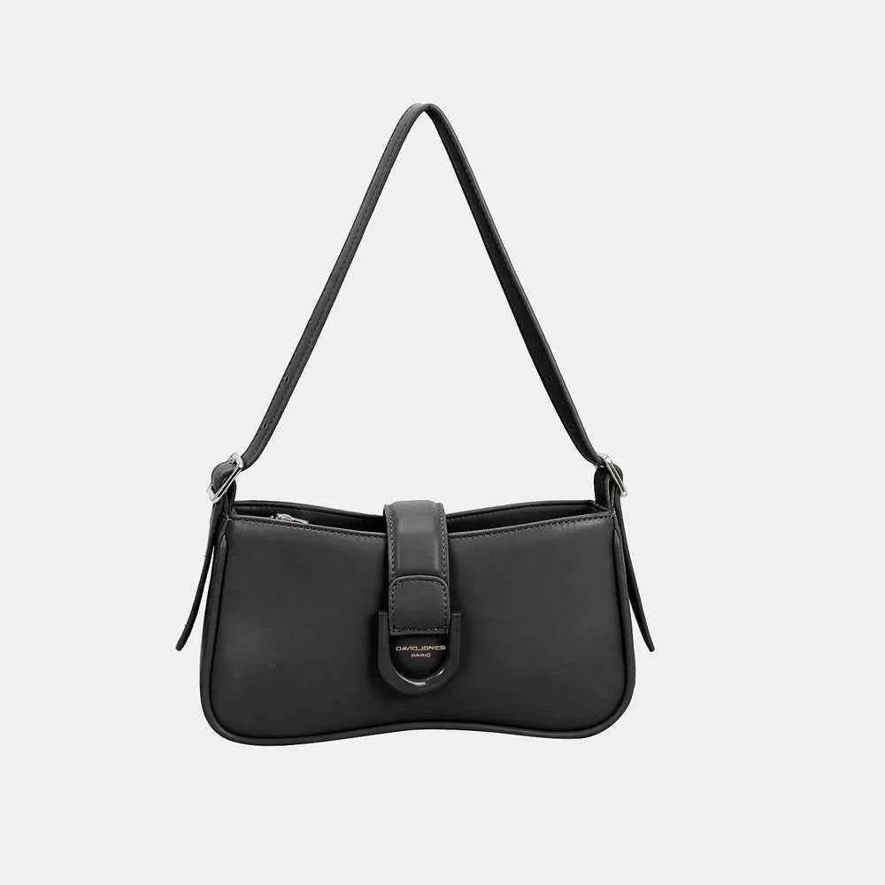David Jones PU Leather Shoulder Bag Black One Size for a perfect OOTD – dress to impress outfits from Amexza