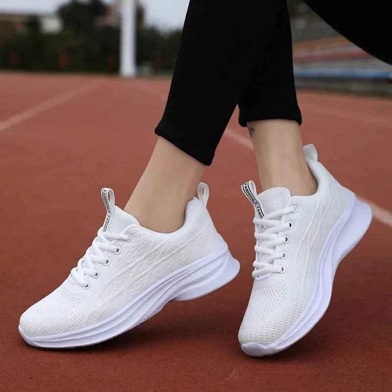 Breathable Mesh Lace Up Athletic White for a perfect OOTD – dress to impress outfits from Amexza
