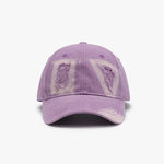 Distressed Cotton Baseball Cap Lilac One Size for a perfect OOTD – dress to impress outfits from Amexza