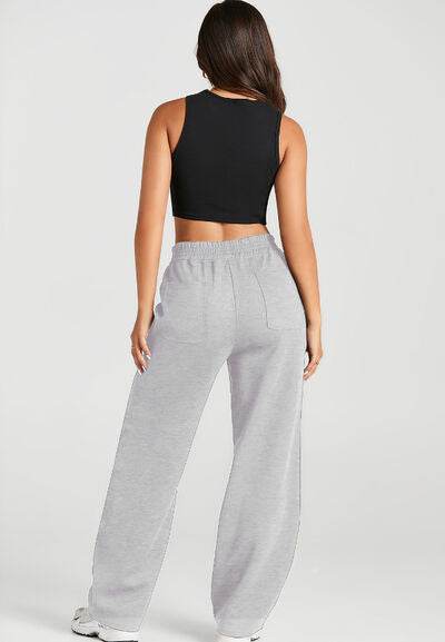 Elastic Waist Sweatpants with Pockets for a perfect OOTD – dress to impress outfits from Amexza