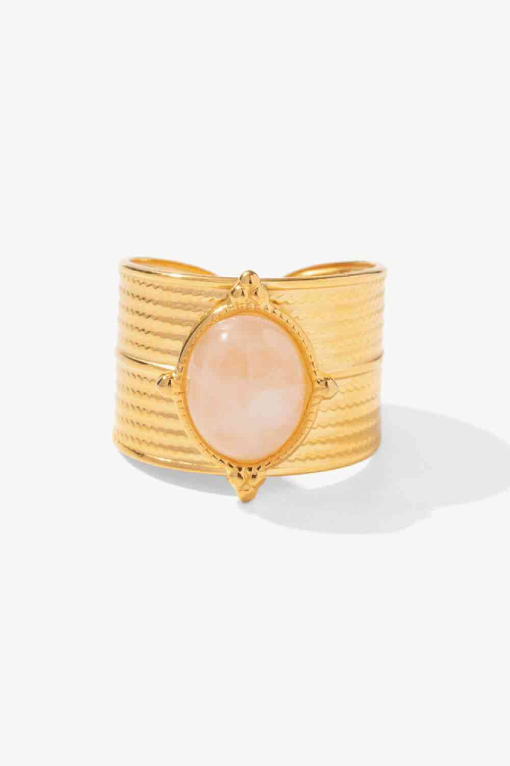 18K Gold-Plated Wide Open Ring Orange One Size for a perfect OOTD – dress to impress outfits from Amexza