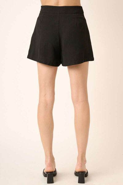 Mittoshop Side Invisible Zipper Pleated Shorts - Amexza