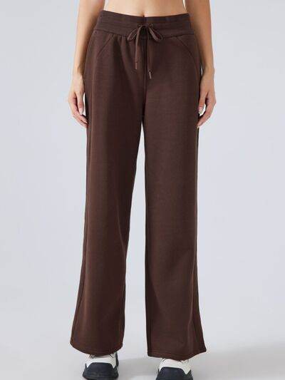 Millennia Drawstring Wide Leg Pants Chocolate for a perfect OOTD – dress to impress outfits from Amexza