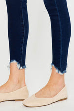 Full Size High Rise Frayed Ankle Skinny Jeans - Amexza