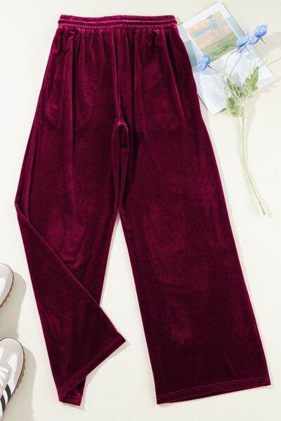 Drawstring Waist Wide Leg Active Pants for a perfect OOTD – dress to impress outfits from Amexza