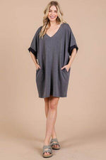 Ces Femme V-Neck Half Sleeve Dress for a perfect OOTD – dress to impress outfits from Amexza