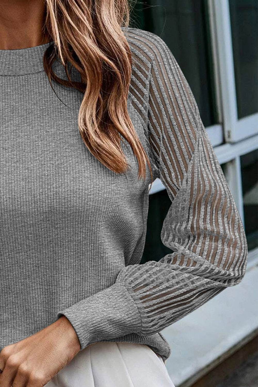 Round Neck Raglan Sleeve Knit Top for a perfect OOTD – dress to impress outfits from Amexza