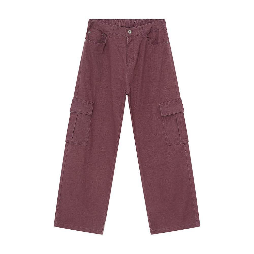 Hight Rise Wide Leg Cargo Pants Mauve XL for a perfect OOTD – dress to impress outfits from Amexza