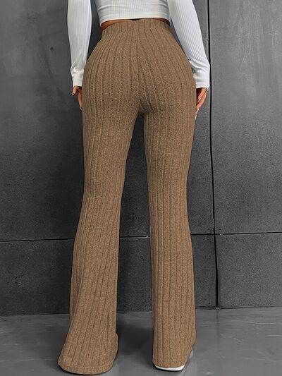 Ribbed High Waist Bootcut Pants for a perfect OOTD – dress to impress outfits from Amexza