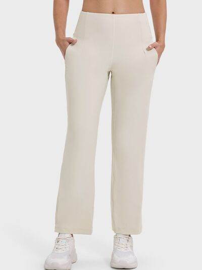 Millennia Pocketed High Waist Active Pants - Amexza