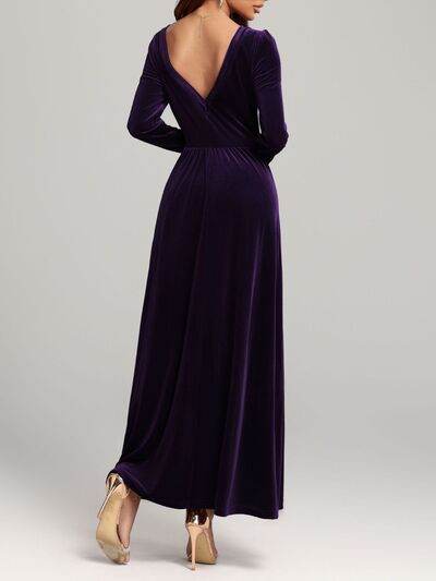 Velvet Square Neck Long Sleeve Dress for a perfect OOTD – dress to impress outfits from Amexza