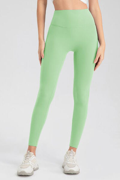 High Waist Skinny Active Pants Neon Green for a perfect OOTD – dress to impress outfits from Amexza