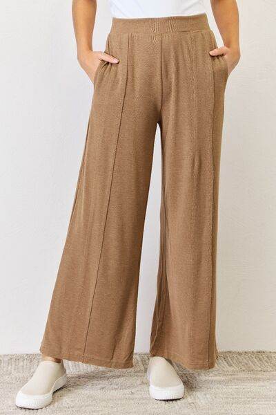 RISEN Ultra Soft Wide Leg Pants Mocha for a perfect OOTD – dress to impress outfits from Amexza