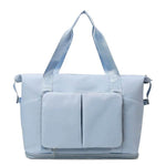 Oxford Cloth Multi Pocket Travel Bag Light Blue One Size for a perfect OOTD – dress to impress outfits from Amexza