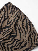 Zebra Print Maxi Dress with Side Slit