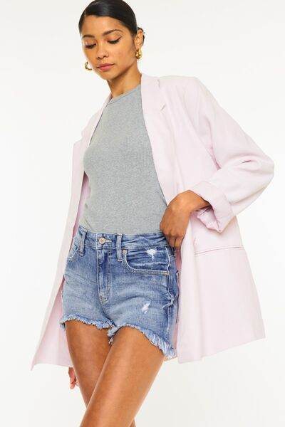 Kancan Distressed Raw Hem Denim Shorts for a perfect OOTD – dress to impress outfits from Amexza