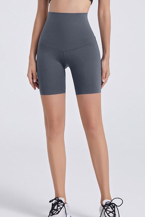 Wide Waistband Sports Shorts Charcoal for a perfect OOTD – dress to impress outfits from Amexza