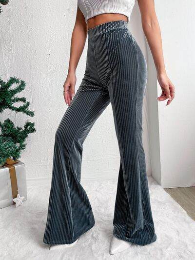 High Waist Flare Pants - Amexza