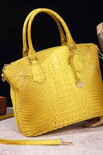 PU Leather Handbag Yellow One Size for a perfect OOTD – dress to impress outfits from Amexza