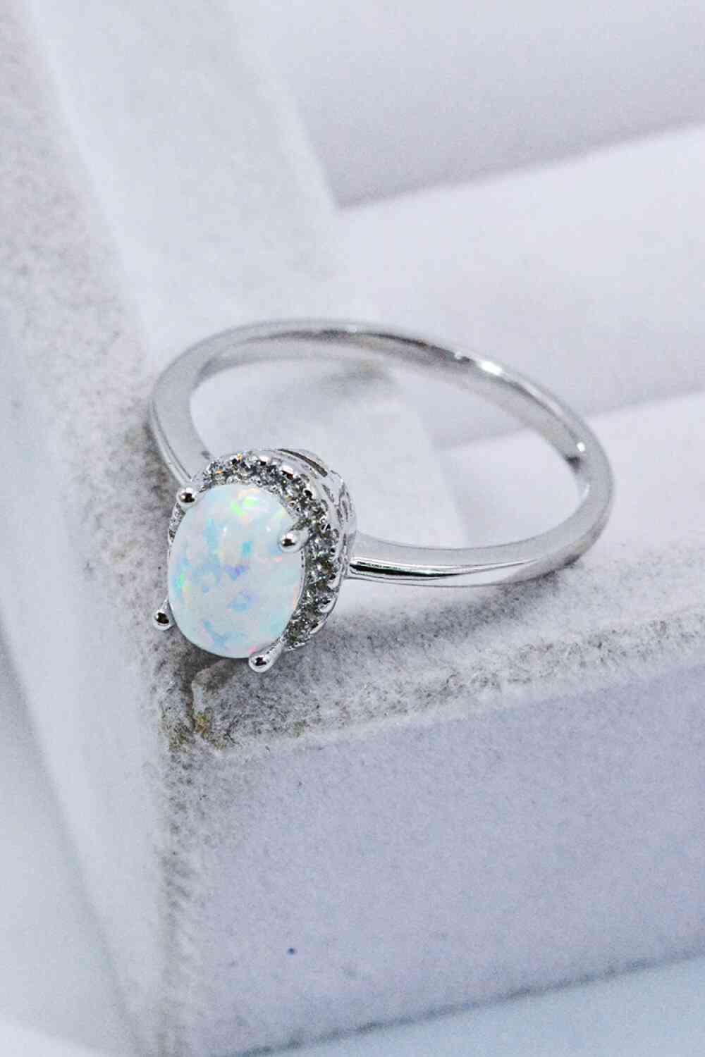 925 Sterling Silver 4-Prong Opal Ring for a perfect OOTD – dress to impress outfits from Amexza