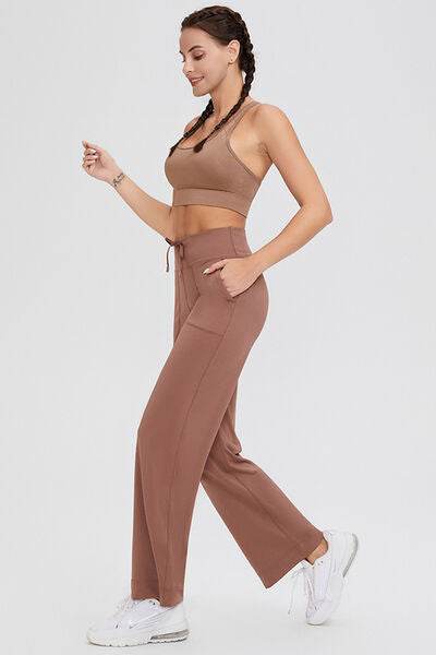 Basic Bae Full Size Drawstring High Waist Pants with Pockets for a perfect OOTD – dress to impress outfits from Amexza