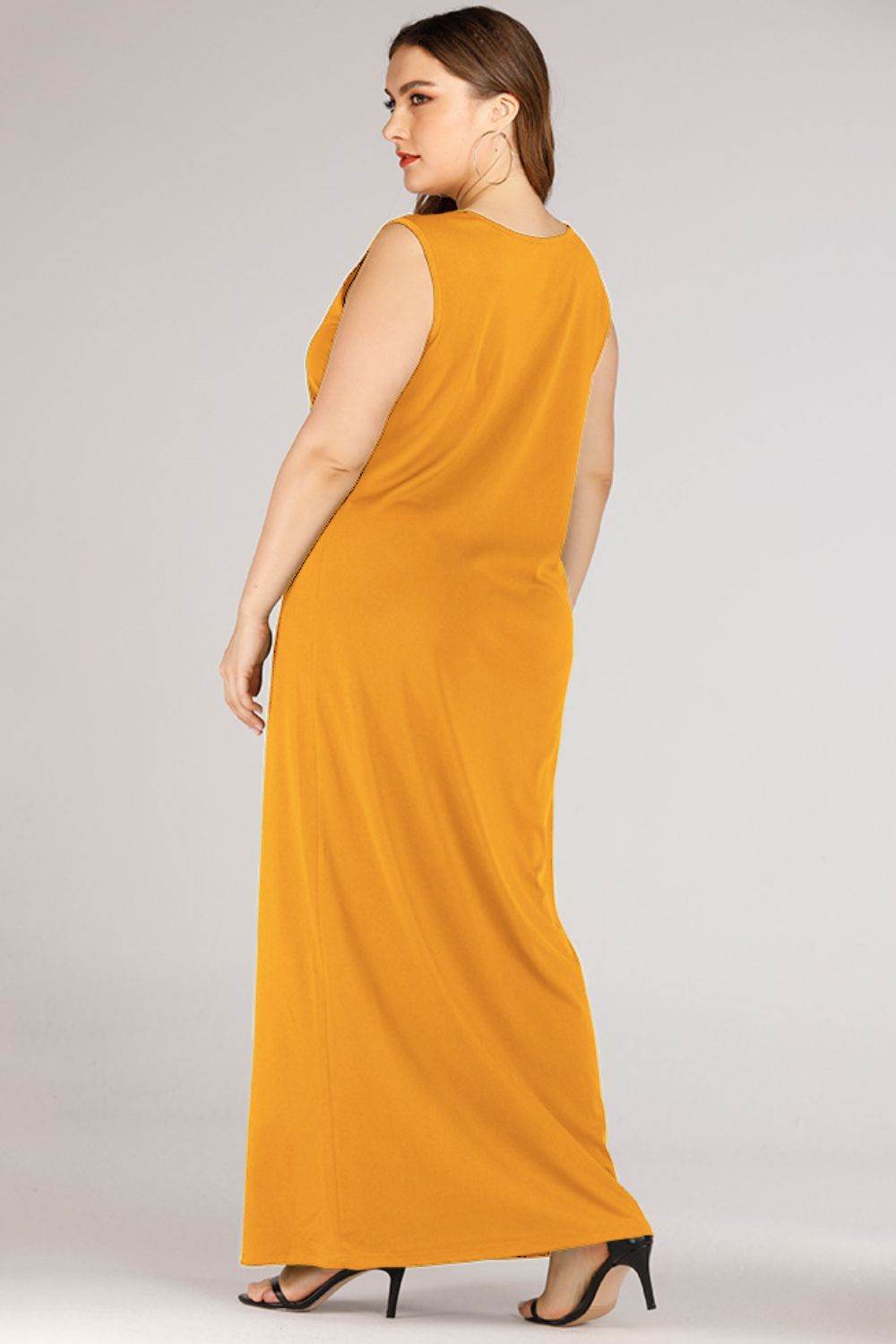 Plus Size Scoop Neck Maxi Tank Dress for a perfect OOTD – dress to impress outfits from Amexza