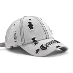 Distressed Letter Embroidered Baseball Cap for a perfect OOTD – dress to impress outfits from Amexza