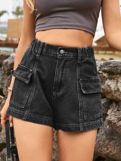 High Waist Denim Shorts with Pockets for a perfect OOTD – dress to impress outfits from Amexza